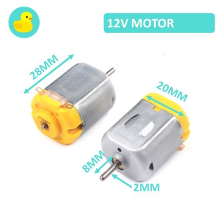 3V - 12V Mini DC Motor w/ Bracket & Fan Propeller